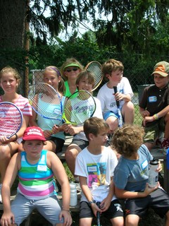 group of kids sitting on a bench